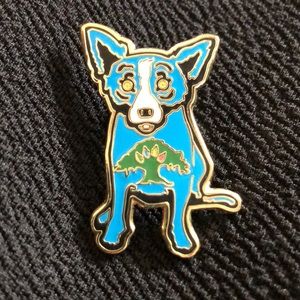 Limited edition George Rodrigue Art Blue Dog Pin